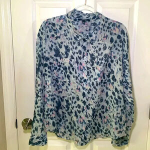 Charlie B cotton animal, print blouse size extra large